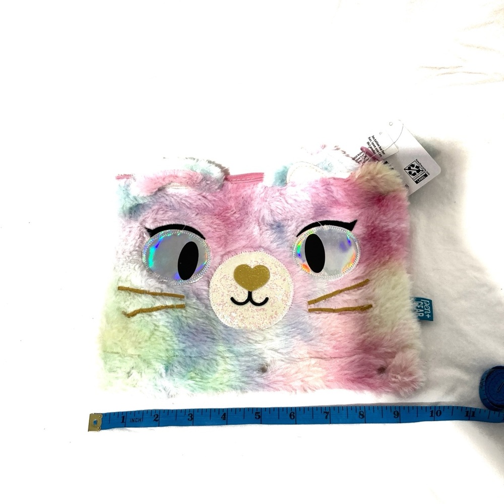 Pen + Gear 3- Ring Soft Plush Kitty Binder Pencil Pouch - Picture 6 of 6